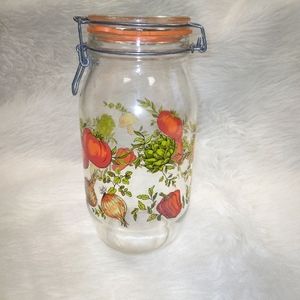 VINTAGE Arc of France Spice of Life 2L Glass Canister.